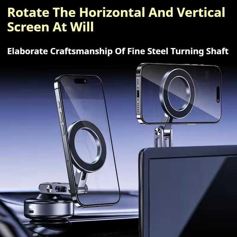 Car Phone Holder Magnetic Vacuum Adsorption Bracket 360 Degree Rotating Mobile Phone Holder for iPhone Samsung Xiaomi