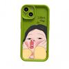 Amazon hot-selling iphone17 mobile phone case pouty funny 14 matte silicone case apple 16promax soft case