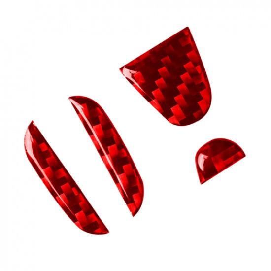 For 2007- Honda Accessories Carbon Fiber Red Steering Wheel Center Stickers