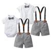 2026 New Style Boys' Summer Overalls & Bodysuit Set