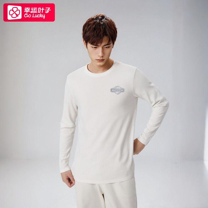 

Skedge round Neck Long Sleeves T-shirt Men s Wear 2025 Summer New Arrival Running Sportswear White Casual Bottoming Shirt Tide 0074/Main drawing XL