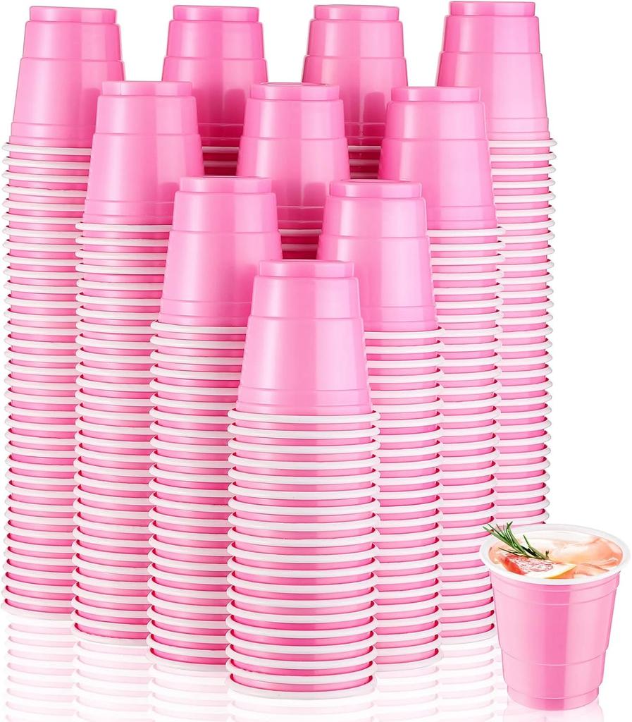 200Pack 2OZ Mini Party Cups Plastic Shot Glasses Red Disposable Cups for Christmas Birthday Wedding Holiday Celebrating Party