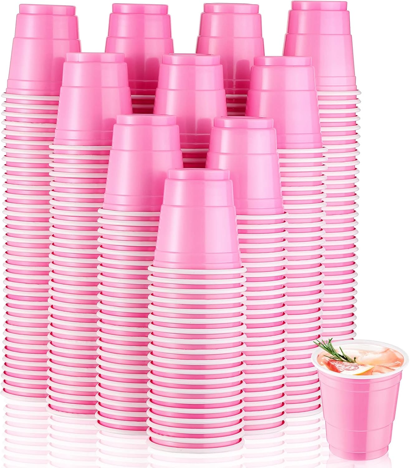 

200 шт., 2 унции, мини-стаканчики для вечеринок, пластиковые рюмки, красные одноразовые стаканчики для Рождества, дня рождения, свадьбы, праздника, вечеринки 50ml розы красного