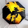 1 PC Automatic Folding Umbrella - Son Goku Pattern Portable Foldable Design With 8 Ribs Christmas Birthday Gifts