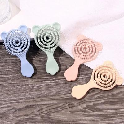 Portable Styling Tools Children's Hair Combs Wet and Dry Bear Massage Comb Soft Pins Hollow Ribs Comb
