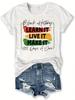 Women Cultural Theme Casual Tops 1Pc Crew Neck Short‑Sleeve Black History Month Letter Graphic Print Tees
