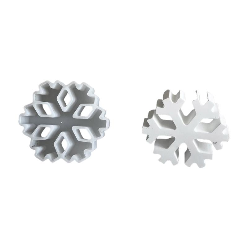 Flexible Silicone Mold Snowflake Shaped Christmas Decoration Mould Temperature Resistant Gypsum Mould for Ornament S