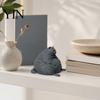 Sitting Cat Statue 3D Printed Fat Figurine, Modern for Durable Ornament Desk Decor, Animal Shape Collectible Ornament, Lovers Gift Small Sculpture