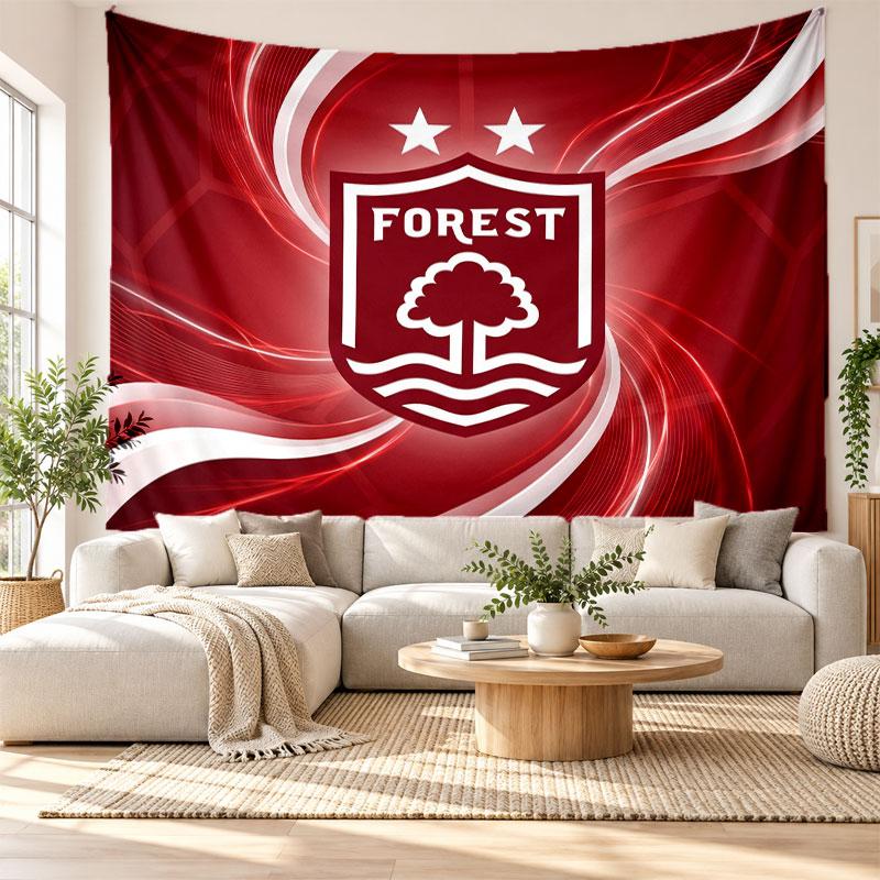 Nottingham Forest Football Wall Tapestry, Soft Fabric Wall Hanging, Decorative Backdrop For Bedroom Home Wall Art