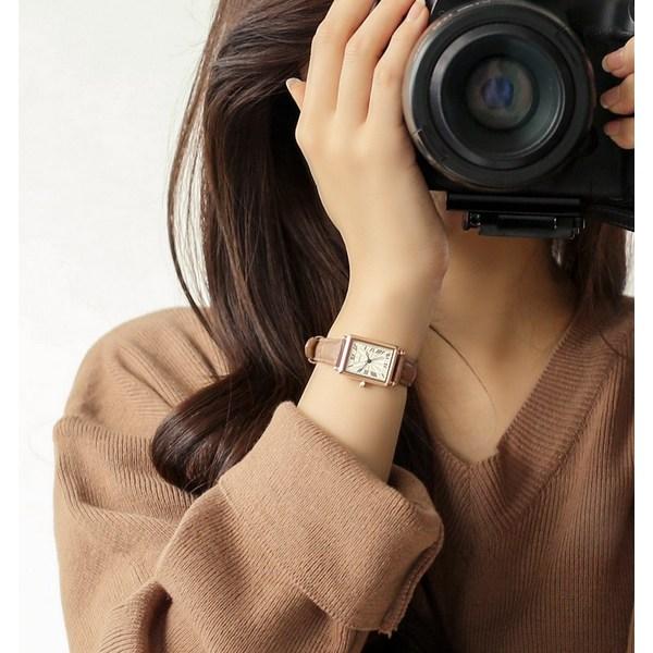 Lloyd Awesome Square Weiche, klassische quadratische Lederuhr LL2G20901XGN