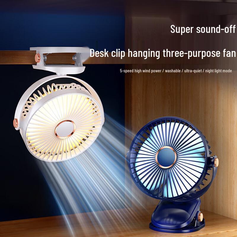 SNGERON F15 3-in-1 Clip Fan with Night Light