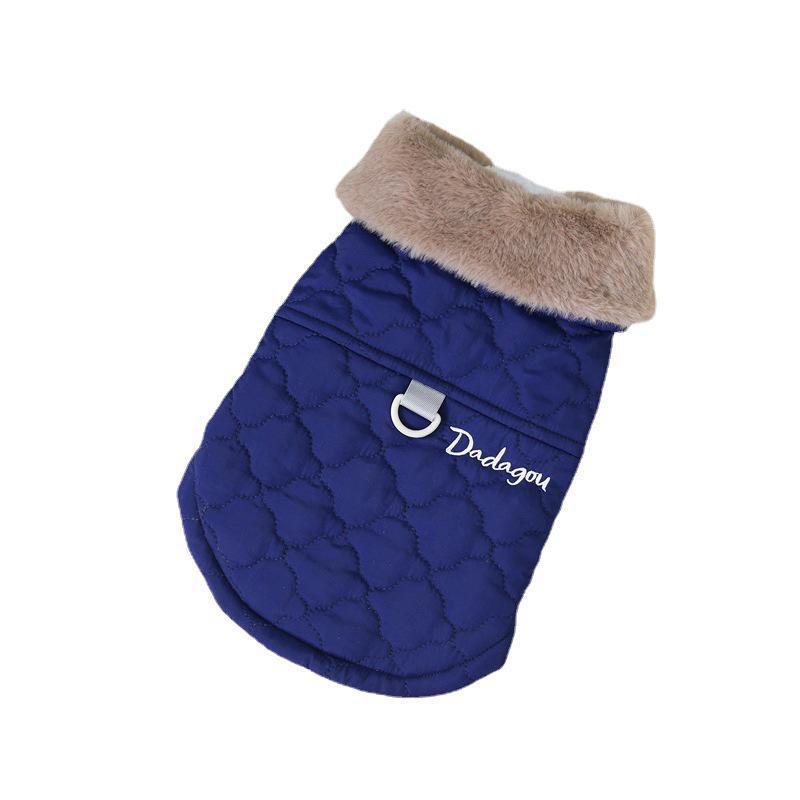 Autumn/Winter Pet Vest: New Cotton Coat with Fur Collar for Cats & Dogs - Available In Three Colors.