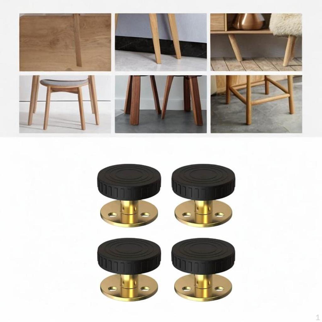 4 Pieces Headboard Stoppers Bed Frame Holder Adjustable Height Stabilizers for Cabinets