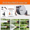 Ally 22M High-End Wall-Mounted Garden Hose Reel with 2-in-1 Spray Gun