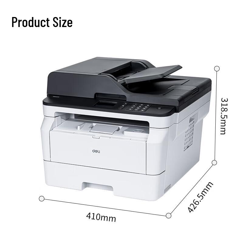 Deli M3400ADN Black & White 3-in-1 Laser Printer CN plug (adapter included)