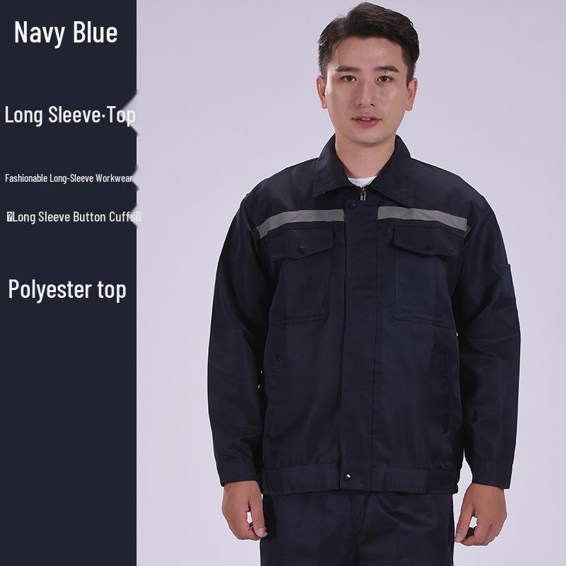 Men's Long Sleeve Workwear Set: Durable Labor Protection, Auto Repair & Site-Ready Uniform