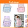Large Capacity Childrens Backpack For Primary School Kids With Comfortable Air Cushion Straps In Stylish Blue Pink Or Purple Co