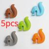 5pcs Cup Decoration Tool Cute Snail Shape Random Color Silicone Mug Hanging Tool Tea Bag Holder Cup Tea Clips