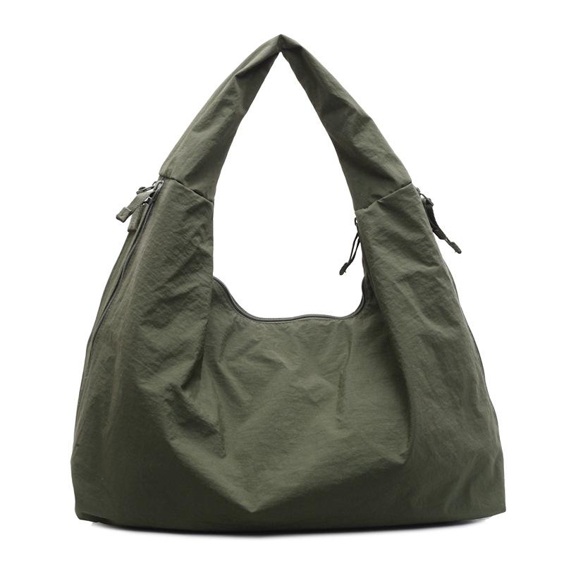 Canvas Tote Bag New Large Capacity Trend Lazy Style Casual Armpit Bag Daily Simple Commuter Bag