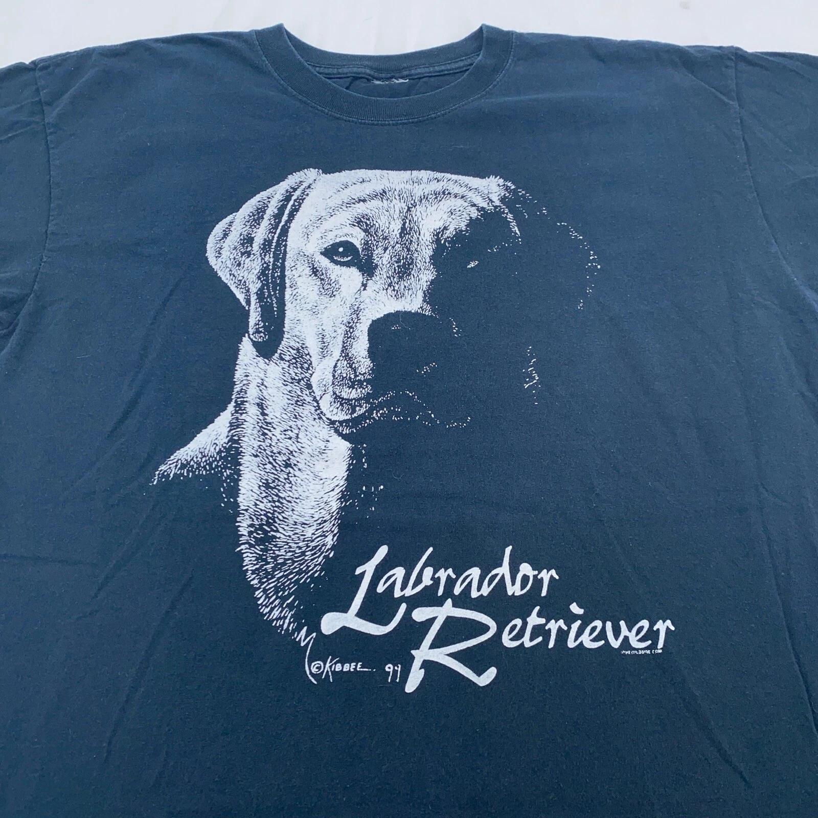 vintage 90s LABRADOR RETRIEVER SHADOW T-Shirt XL dog animal nature art M