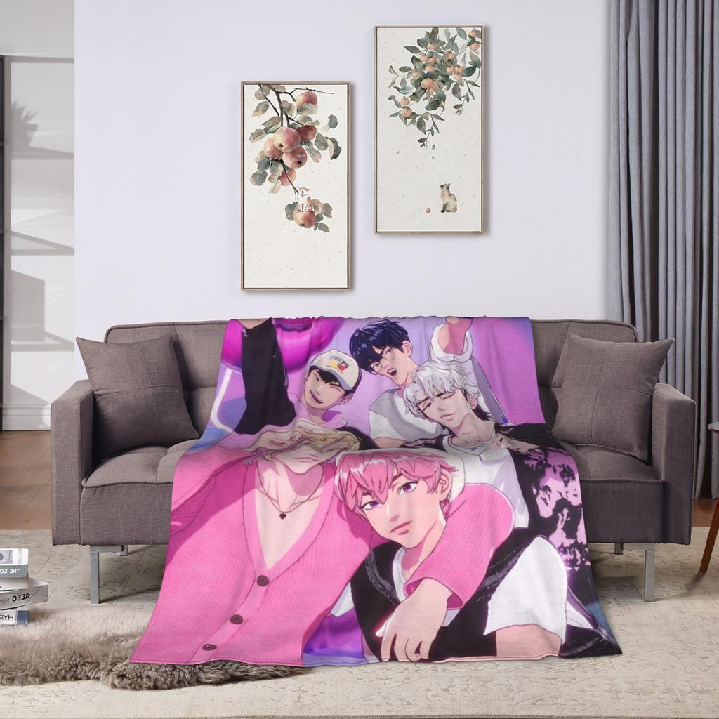 Kpop PLAVE Caligo pt  Flannel Blankets  Soft Durable Throw Blanket for Home Decor Decorative Print Bedspread Sofa Bed Cover