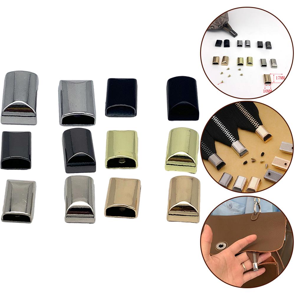DIY Sewing Metal Zip Stopper Easy To Use Garments Metal Pack Pieces Screws Secure And Stylish Finish Application