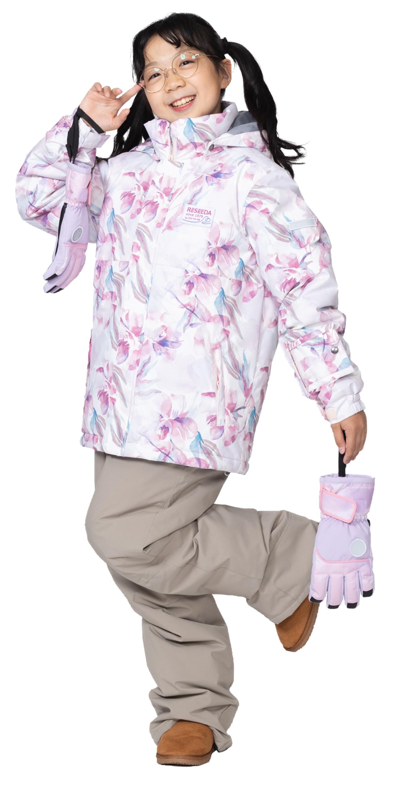 

[Onyon] Лыжный костюм RES67002 Детский слитный комбинезон S.PNK x GRG 130