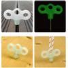 10Pcs Luminous Three Eyes Thread Tent Peg Nails Outdoor Camping Board Screw Plastic Tip