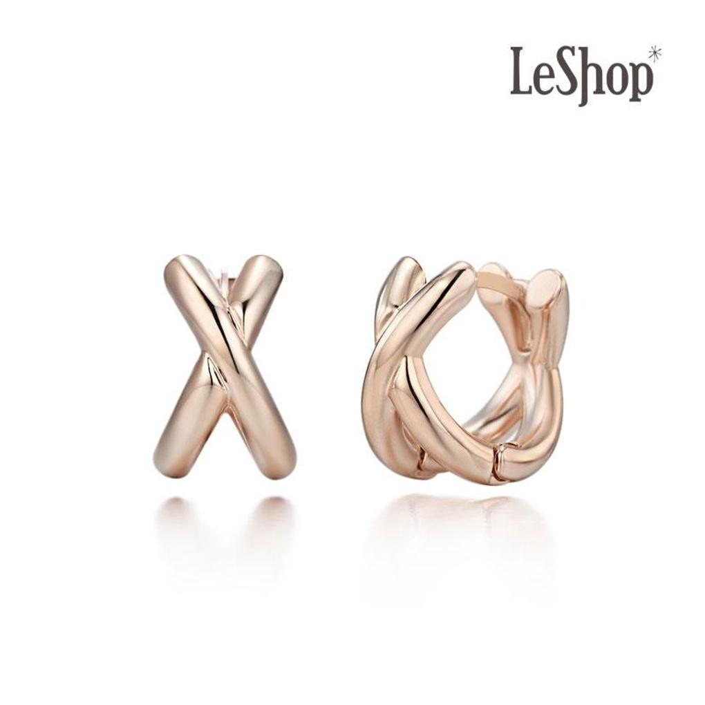 

[LsSHOP] 14K Vertical X Earrings (Gold Plated)_LJ0525BRE