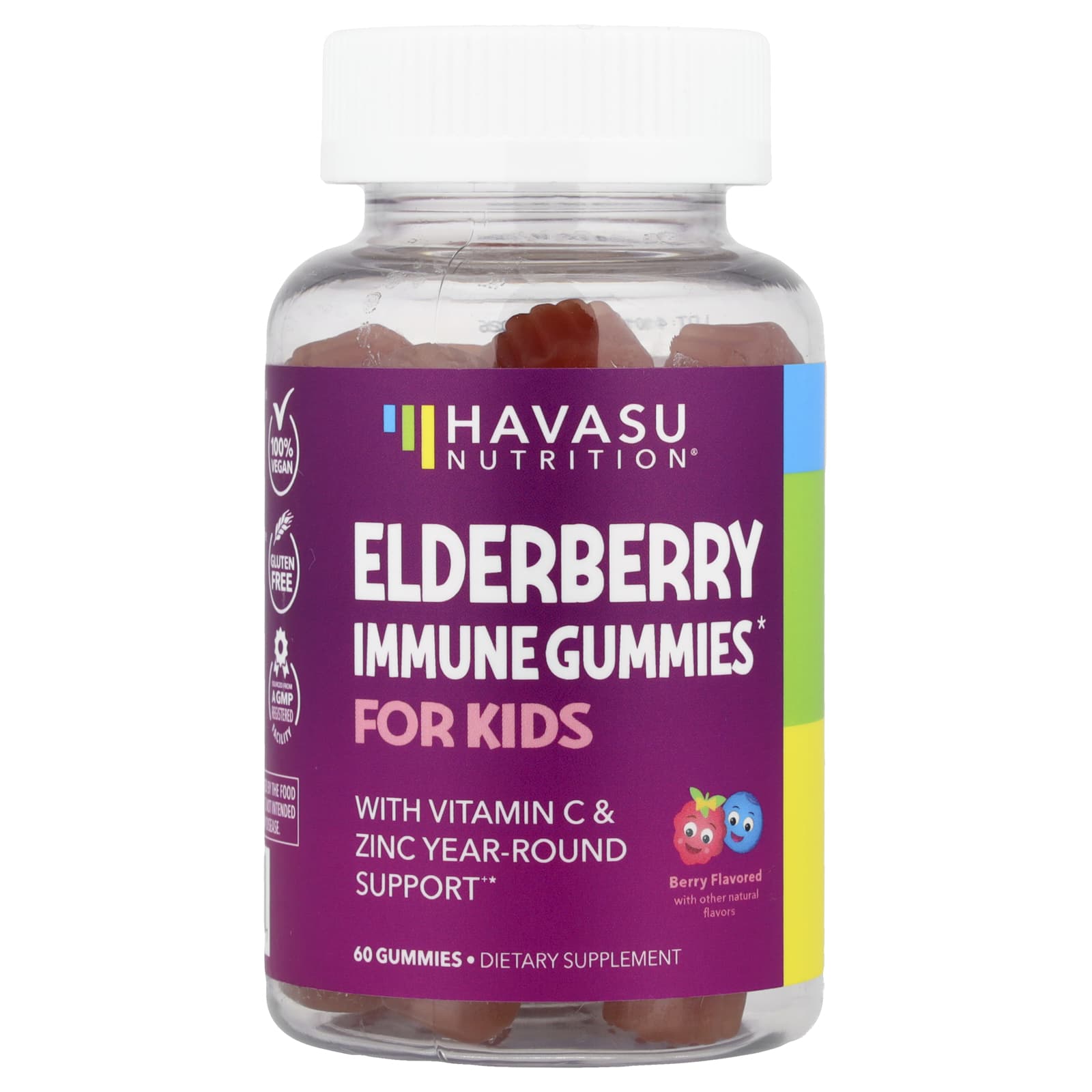 

Elderberry Gummies for Kids, 60 Pieces