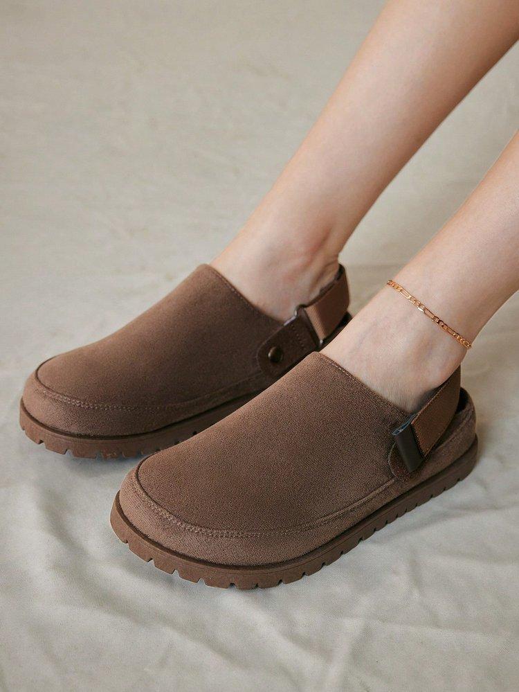 European and American foreign trade thick-soled bag head rear strap Boken shoes women's large size 2025 autumn new casual bag head two wearing sl