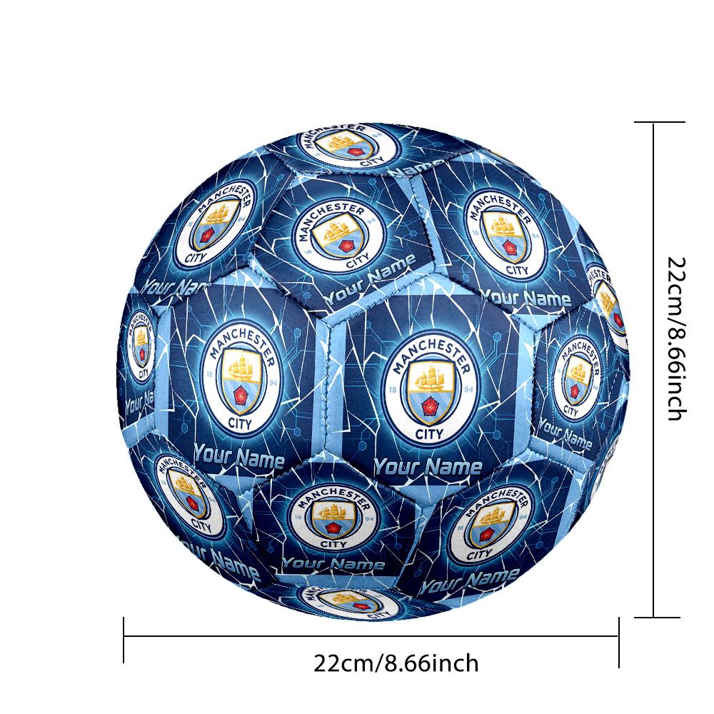 Personalized Size 5 Football Manchester City Pattern Outdoor Game Sports Ball Gift