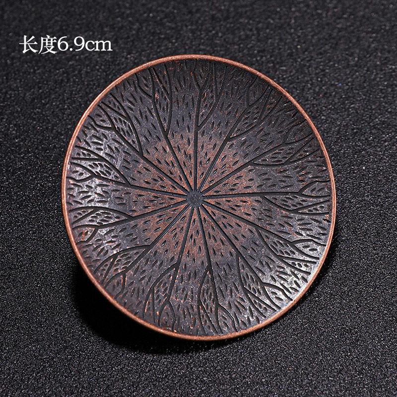Japanese Bronze Cup Pad, Alloy Cup Holder, Tea Dish Coaster, Antique Zen Style, Heat Insulation Pad, Kung Fu Tea Ceremony Access