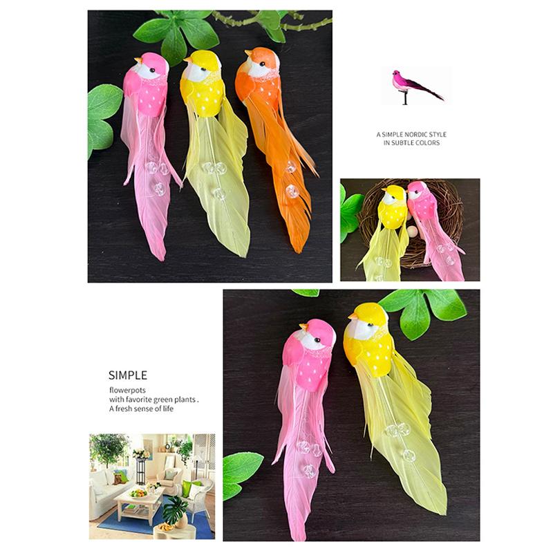 1Pcs Cute Artificial Birds Artificial Foam Feather Mini Birds Models Tit DIY Craft Home Garden Wedding Party Ornament Decoration