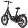 Składany rower elektryczny ENGWE L20 3.0 PRO, silnik 250W, bateria 48 V 15 Ah, prędkość maksymalna 25 km/h, zasięg 160 kilometrów, opony 20*3.0 cala