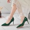 Comemore Pointed Toe Pumps Patent Leather Dress Women Shoes Professional High Heel Temperament Stiletto Heels Work Single Shoes