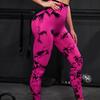 Exclusive Tie-Dye High-Waisted Peach Lift Yoga Pants - Seamless, Thick, and Long for Europe and America