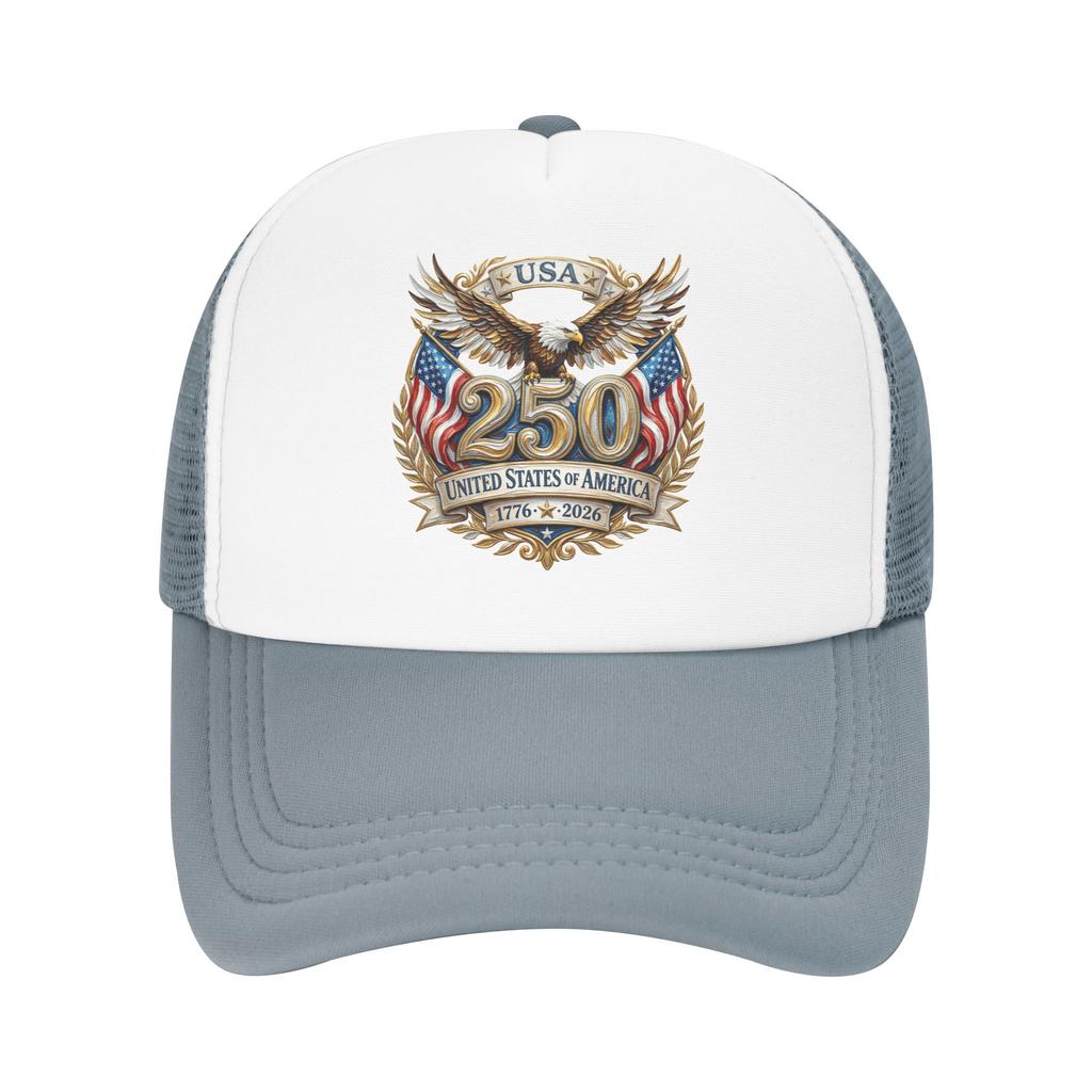 Years of Freedom Eagle Mesh Baseball Caps Unisex Sun Hat Independence Day Dad Hat Adjustable Summer Trucker Caps