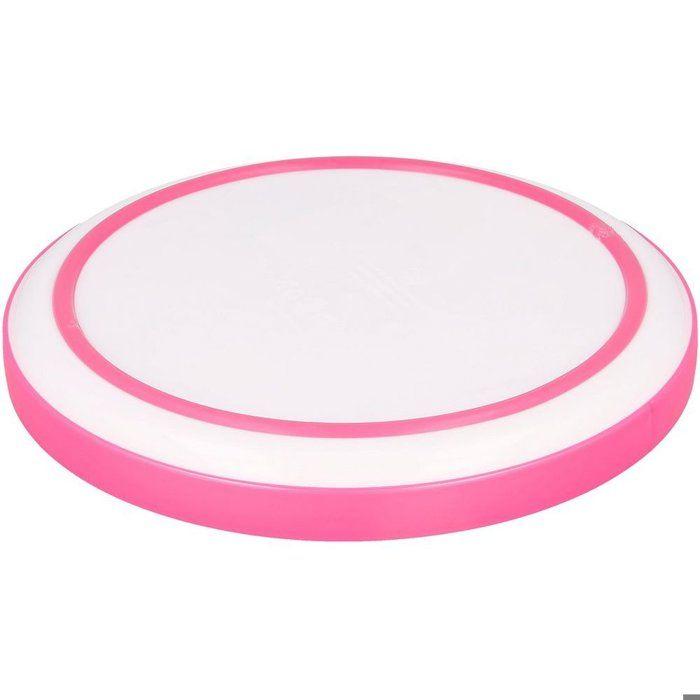 Tataway Assiette à dîner en plastique blanche et rose Disney Princesses Blanche-Neige Ariel Jasmin Raiponce avec base antidérapante