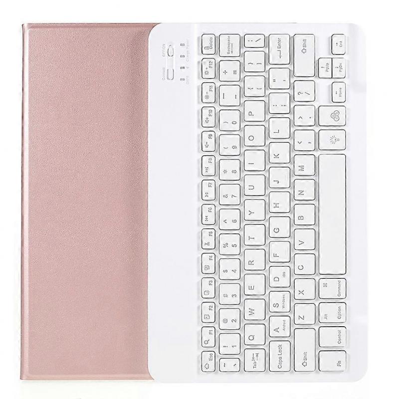 A07BS Ultra Thin Detachable Bluetooth-compatible Keyboard Leather Case with Pen Slot and Backlit Com