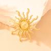 Retro-Stil atmosphärische Sonnenblume i Schmuck Metallgefühl Tragezubehör Ring