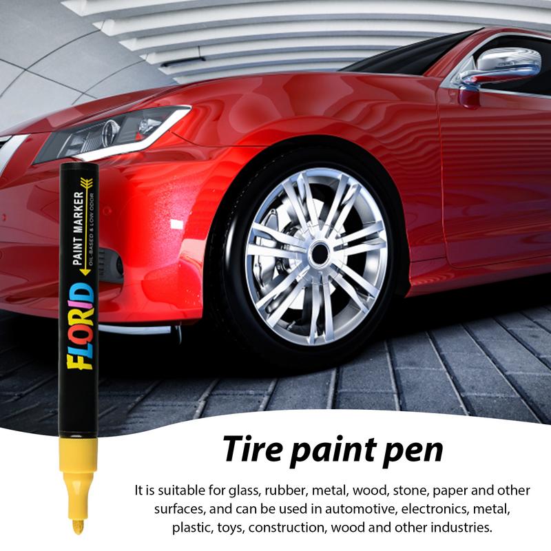 

Tire Marker Pen Multi-Surface Coloring Marker Oil-Based Graffiti Pen Art Painting Supplies Tire Lettering Pen Works On Rubber красный