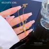 Titanstahl Leichter Luxus Kreuz Handfläche Voll Mit Zirkonia Inlay Mit Echtsilber Kette Damen Schlüsselbein Kette Mit Schmuck