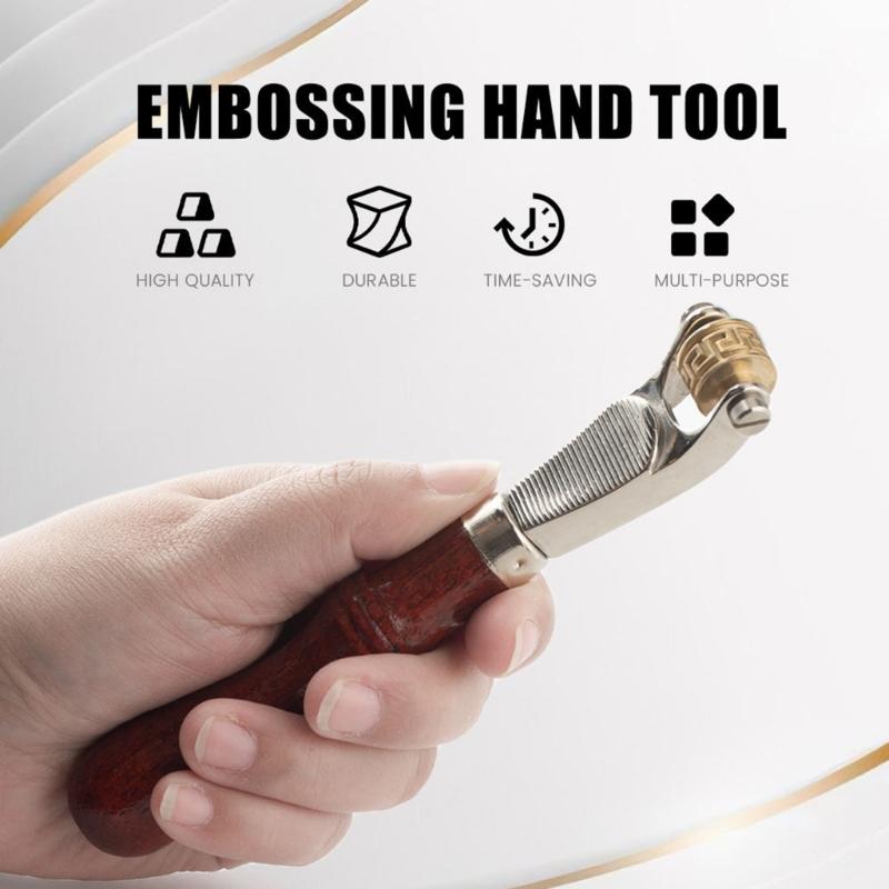 Craftsmanship Wood Handle Leather Press Wheel for Artistics Creation Comfortable Control and Long Time Use