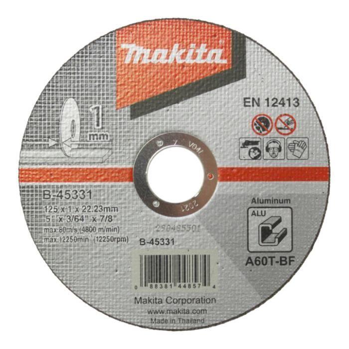 Disque à tronçonner - Makita - 125x2 - Métal - Sécurité renforcée - Décoration non incluse