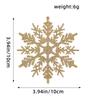 10CM Plastic Snowflake Christmas Tree Decorations - Hollow Powdered Snowflake Pendants