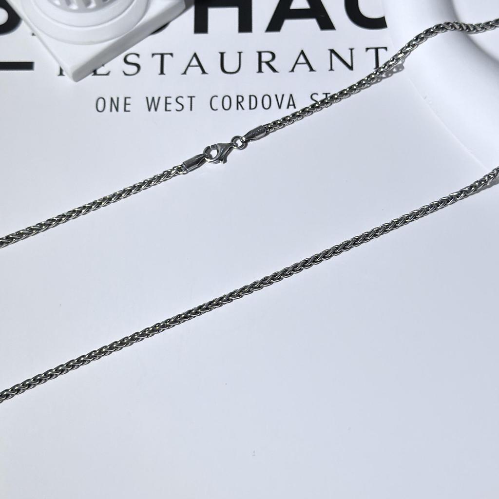 S925 Sterling Silver Round Chopin Chain Necklace for Men - Niche Design, Versatile, Light Luxury Style, Long Sweater Chain for Autumn and Winter.