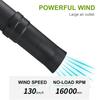 Black 130KM/H Industry Electric Air Blower Cordless Leaf Blower Dust Collector Dust Blowing Sweeper Garden Tools For 18V Li-ion