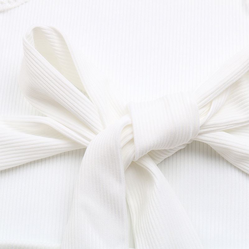 Summer Sexy Women's Bodysuits Lace Backless Strapless Tight Fitting Clothes O Neck Short Sleeve