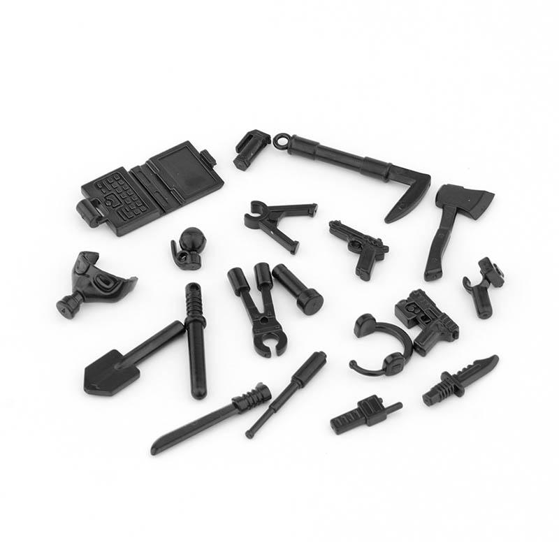 Militär Spezialeinheiten Polizei SWAT Gangster Waffen Pistolen Mörser Jeeps Off-Road Panzerfahrzeug Modell Soldat Baustein Spielzeug